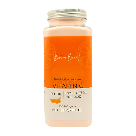 Britain's Beauty Vitamin C Soothe Repair Crystal Jelly Mask – Pure Organic, Hydrates, Nourishes, and Reduces Inflammation – 650g/23 fl.oz
