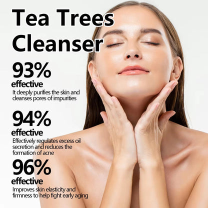 Tea Trees Cleanser with Tea Tree Oil & Centella Asiatica - Deep Pore Cleansing and Acne Treatment - 100g / 3.53 oz
