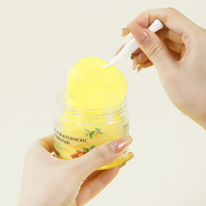 Kojic Acid & Turmeric Cleansing Pads - 50 Pads for Brightening, Natural Glow, and Improving Texture