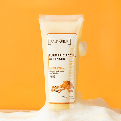 Britains Beauty Turmeric Facial Cleanser - Deep Cleansing, Acne Treatment, pH 5.5, Sweet Aroma, Lightens Dark Spots, Vegan & Cruelty-Free, 50g
