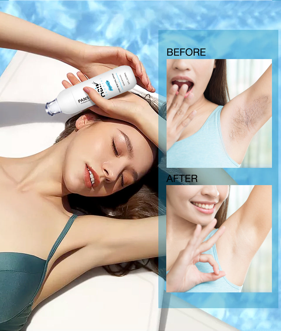 Advanced Hair Removal Spray - Fast-Acting, Gentle on Skin, Soothing Aloe & Allantoin, Inhibits Hair Regrowth - 3.5 fl.oz/100ml
